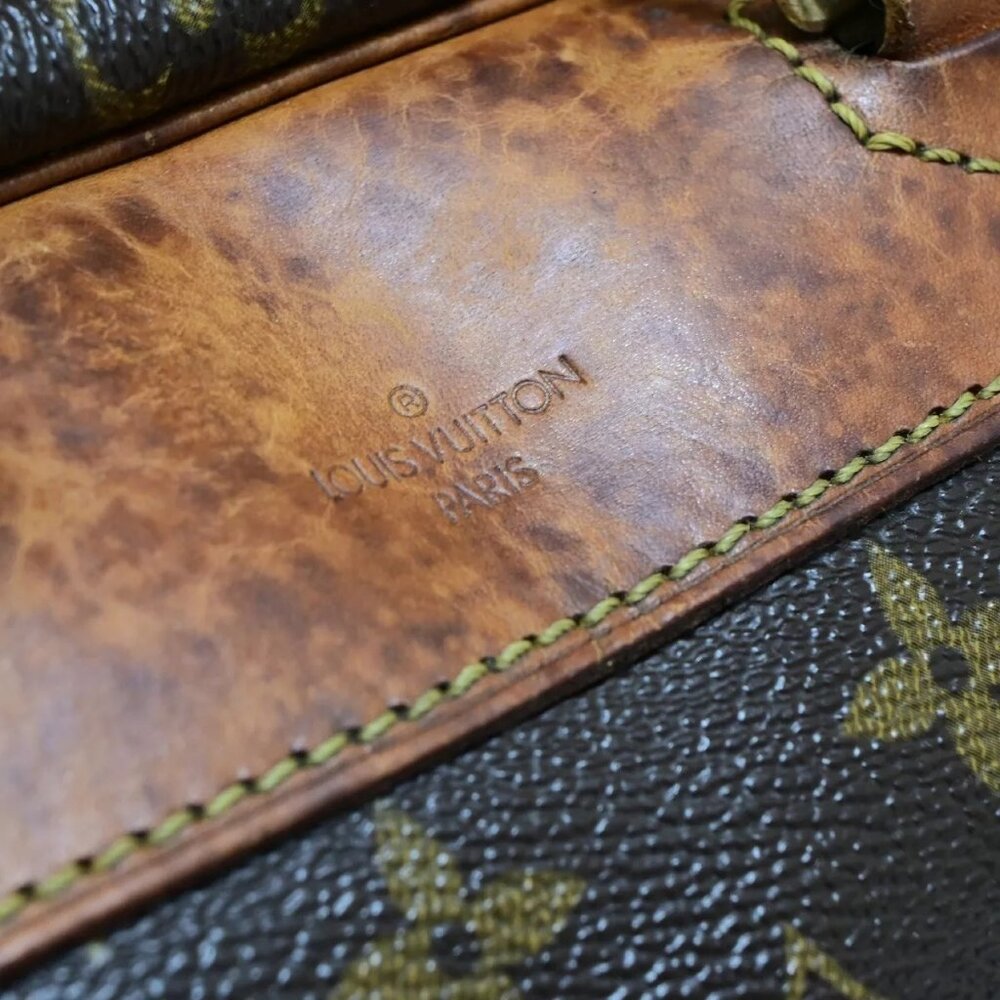 LOUIS VUITTON LV Logo Deauville Hand Bag Monogram Leather Brown - Picture 15 of 16